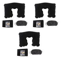 3 Kits Para Viagem Familia - Almofada - Tapa Olho e Protetor Auricular 3 Kits Para Viagem Familia - Almofada - Tapa Olho e Protetor Auricular