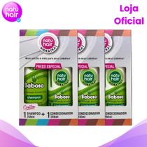 3 Kits Shampoo + Condicionador Babosa Hidratrat Natuhair 450ML 3 Kits Shampoo + Condicionador Babosa Hidratrat Natuhair 450ML