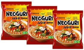 3 Lamen Coreano Neoguri Sabor Picante E Frutos Do Mar 100g