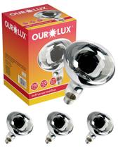 3 Lâmpada Aquecimento Alimentos Infravermelho 250x220v Ourolux