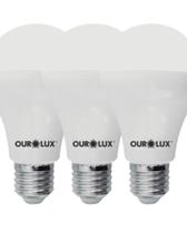 3 Lâmpada Controled 9w 6500k Biv Branco Frio Ourolux