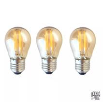 3 Lampada Filamento Vintage Led 4W G45 2200K E27 Ali32