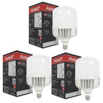 3 Lâmpada Led Bulbo Hp 75w Luz Branco 6500K Bivolt Avant