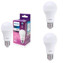 3 Lâmpada Philips 11w Fluorescente Bulbo A60 6500k 220v 3 Lâmpada Philips 11w Fluorescente Bulbo A60 6500k 220v