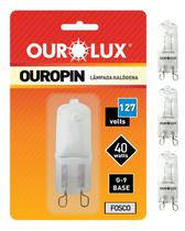 3 Lâmpadas Halógena Bipino G9 40w 127v Ourolux Luz Amarelada