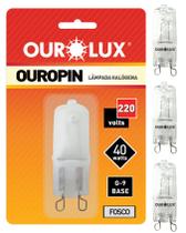 3 Lâmpadas Halógena Bipino G9 40w 220v Ourolux 2800k 3 Lâmpadas Halógena Bipino G9 40w 220v Ourolux 2800k