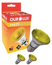 3 Lâmpadas Halógenas Decorativa Ourolux PAR20 50W 220V 30 Graus Base E27 Cor da Luz Amarela