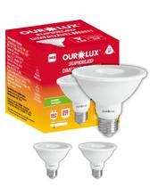 3 Lâmpadas LED PAR30 9,8W Bivolt Base E27 Luz Amarela Branco Quente Dimerizável 2700K Ourolux 3 Lâmpadas LED PAR30 9,8W Bivolt Base E27 Luz Amarela Branco Quente Dimerizável 2700K Ourolux