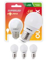 3 Lâmpadas LED S30 Bolinha G45 4W Bivolt Cor da Luz Amarelada 2700K Branco Quente Ourolux