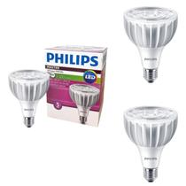 3 Lâmpadas Philips Par30 Led 28w Dicroica E27 3000k Bivolt
