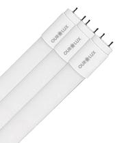 3 Lâmpadas Superled Tubular Ourolux T8 9W Bivolt Cor da Luz 3000K Branco Quente