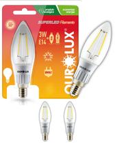 3 Lâmpadas Vela Led Fosca 3w Bivolt Base E14 Cor da Luz 2700K Branco Quente Ourolux 3 Lâmpadas Vela Led Fosca 3w Bivolt Base E14 Cor da Luz 2700K Branco Quente Ourolux