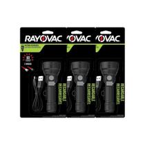 3 lanterna rayovac recarregavel usb mini 60 lumens