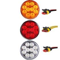 3 Lanterna Traseira 96mm Ônibus Caminhão Bugue 10 LED 24V +Conector 3 Lanterna Traseira 96mm Ônibus Caminhão Bugue 10 LED 24V +Conector