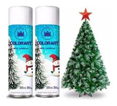 3 Lata Neve Artificial Spray Colorart 300ml Decoração Natal