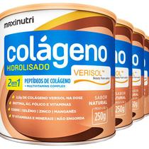 3 latas colageno hidrolisado 2 em 1 verisol lata 250g maxinutri