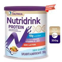 3 Latas- Suplemento Nutridrink Protein em Pó -Danone -350g