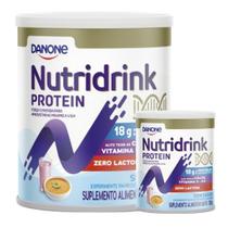 3 Latas Suplemento Nutridrink Protein em Pó -Danone -Sem Sabor - 700g
