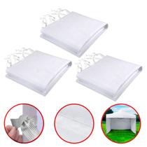 3 Laterais De Fechamento Branca 3x1,80 Metros Para Tenda 3x3