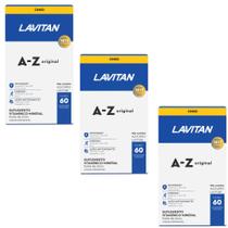 3 Lavitan Suplemento Vitamina A-z Original 60comp Cimed