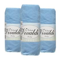 3 Lençol De Berço C Elástico Malha Americano 100% ALG Menino