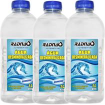 3 Litros Água Desmineralizada Deionizada RadnaQ Uso em Baterias Radiadores Máquinas e Ferramentas