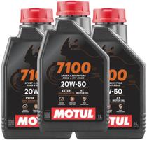 3 Litros Óleo De Motor Motul 7100 4t 20w50 100% Sintético Harley Davidson Sportster 883 1200 Fat Boy Road King Vrod Dyna