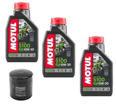 3 Litros Oleo Semissintetico Motor Motos Motul 5100 10w-30 Api Sl Sj Sh Sg + Filtro Fram Ph6017