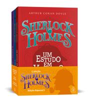 3 Livros Coleção Especial I Sherlock Holmes As Aventuras de Sherlock Holmes O Vale do Medo Um Estudo em Vermelho