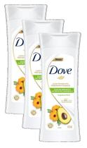 3 Loção Hidratante Dove Óleo de Abacate & Calêndula 400ml 3 Loção Hidratante Dove Óleo de Abacate & Calêndula 400ml