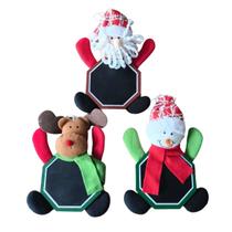 3 Lousas Enfeite de Natal de Pendurar 23cm Papai Noel Rena 3 Lousas Enfeite de Natal de Pendurar 23cm Papai Noel Rena