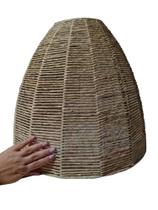 3 luminaria de palha pendente teto lustre rustico 40 x 45 cm