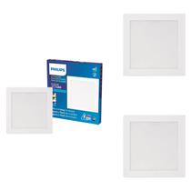 3 Luminária Led Plafon 18w Sobrepor Philips 4000k Bivolt