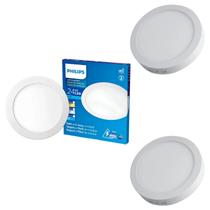 3 Luminária Plafon Led 24w Philips 3000k Bivolt 2000lm DL52