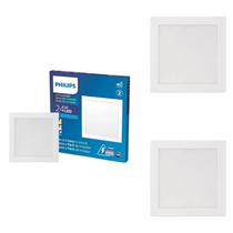 3 Luminária Plafon Led 24w Sobrepor Philips 4000k 30x30 Biv