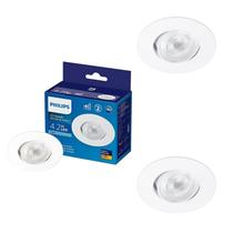 3 Luminária Spot Led Philips Sl052 Redondo 4,2W 2700K 350lm 3 Luminária Spot Led Philips Sl052 Redondo 4,2W 2700K 350lm