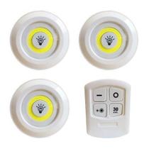 3 Luminaria Spot Led Potente Sem Fio Com Controle Remoto 3 Luminaria Spot Led Potente Sem Fio Com Controle Remoto
