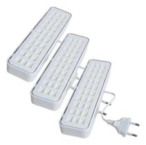 3 Luminárias Emergência Elgin Recarregável Lampada 30 Leds 3 Luminárias Emergência Elgin Recarregável Lampada 30 Leds