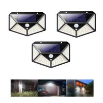 3 Luminárias - Energia Solar Parede 100 LEDS 3 Luminárias - Energia Solar Parede 100 LEDS