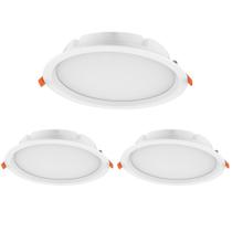 3 Luminárias Led De Embutir Redonda 3000k Ledvance 7021286 3 Luminárias Led De Embutir Redonda 3000k Ledvance 7021286