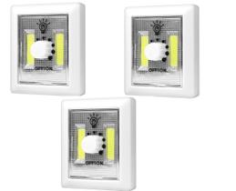 3 Luminarias Led Interruptor Sem Fio Iluminação Para Móveis Dimerizavel