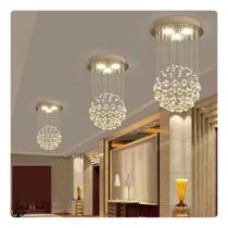 3 Lustres para sala,cristal legítimo k9,Altura 60 cm,mais 9 lâmpadas Gu10.