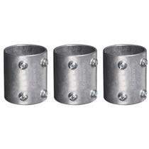 3 Luvas De Emenda 2 Em Alumínio Reta S/ Rosca Tramontina