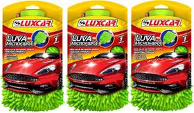 3 Luvas De Microfibra Luxcar Para Limpeza Anti Risco 3 Luvas De Microfibra Luxcar Para Limpeza Anti Risco