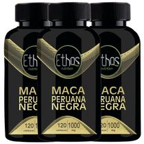 3 Maca black 360 Cápsulas 1000Mg Ethos Nutrition