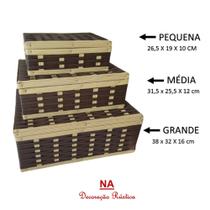 3 Maleta baú bauzinho cesta cestinha caixa caixinha com tampa fibra sintética caixa organizadora 3 Maleta baú bauzinho cesta cestinha caixa caixinha com tampa fibra sintética caixa organizadora