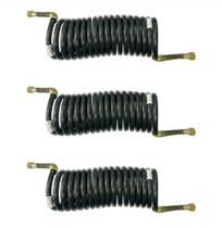 3 Mangueira Espiral Carreta Para Freio A Ar Caminhão Preta 5,5mts