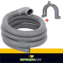 3 Mangueiras Saida Lavadora Curva Larga 2 Mts Com Curva