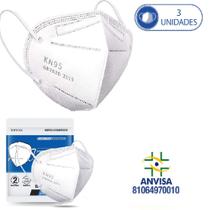 3 Máscaras Respiratórias KN95 PFF2 WWDoll 5 Camadas Branca 3 Máscaras Respiratórias KN95 PFF2 WWDoll 5 Camadas Branca