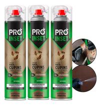 3 Mata Cupim Pro Inset Rapido Mata Tudo Sem Cheiro Forte 350ml